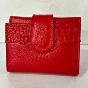 Billetera Red Velvet de cuero, para dama