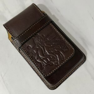 Porta celular Monarch, en cuero, para caballero