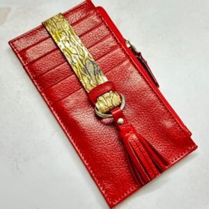 Tarjetero Cloe, con monedero, en cuero, para dama