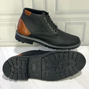 Botín Clásico 100% cuero, para hombre, Otoño Negro